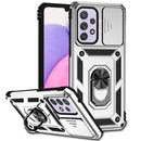 For Samsung Galaxy A33 5G Sliding Camshield Holder Phone Case(Silver)