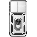 For Samsung Galaxy A33 5G Sliding Camshield Holder Phone Case(Silver)