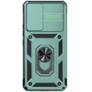 For Samsung Galaxy A53 5G Sliding Camshield Holder Phone Case(Dark Green)