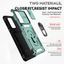 For Samsung Galaxy A53 5G Sliding Camshield Holder Phone Case(Dark Green)