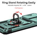 For Samsung Galaxy A53 5G Sliding Camshield Holder Phone Case(Dark Green)