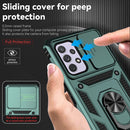 For Samsung Galaxy A53 5G Sliding Camshield Holder Phone Case(Dark Green)