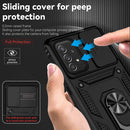For Samsung Galaxy A73 5G Sliding Camshield Holder Phone Case(Black)