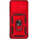 For Samsung Galaxy A73 5G Sliding Camshield Holder Phone Case(Red)