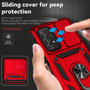 For Samsung Galaxy A73 5G Sliding Camshield Holder Phone Case(Red)