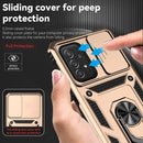 For Samsung Galaxy A73 5G Sliding Camshield Holder Phone Case(Gold)