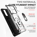For Samsung Galaxy A73 5G Sliding Camshield Holder Phone Case(Silver)
