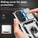 For Samsung Galaxy A73 5G Sliding Camshield Holder Phone Case(Silver)