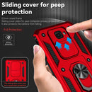 For Samsung Galaxy J7 Prime Sliding Camshield Holder Phone Case(Red)
