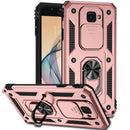 For Samsung Galaxy J7 Prime Sliding Camshield Holder Phone Case(Rose Gold)