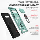 For Samsung Galaxy S10 Sliding Camshield Holder Phone Case(Dark Green)
