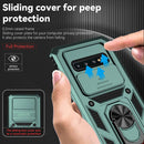 For Samsung Galaxy S10 Sliding Camshield Holder Phone Case(Dark Green)