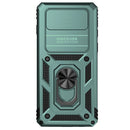 For Samsung Galaxy S10+ Sliding Camshield Holder Phone Case(Dark Green)