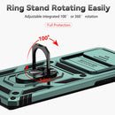 For Samsung Galaxy S10+ Sliding Camshield Holder Phone Case(Dark Green)
