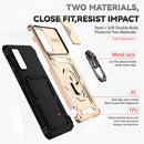 For Samsung Galaxy S20 FE Sliding Camshield Holder Phone Case(Gold)