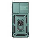 For Samsung Galaxy S20 FE Sliding Camshield Holder Phone Case(Dark Green)