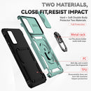 For Samsung Galaxy S20 FE Sliding Camshield Holder Phone Case(Dark Green)