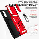 For Samsung Galaxy S21 FE 5G Sliding Camshield Holder Phone Case(Red)