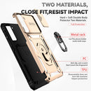 For Samsung Galaxy S21 FE 5G Sliding Camshield Holder Phone Case(Gold)