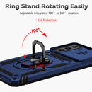 For Samsung Galaxy S21 FE 5G Sliding Camshield Holder Phone Case(Blue)