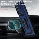 For Samsung Galaxy S21 FE 5G Sliding Camshield Holder Phone Case(Blue)