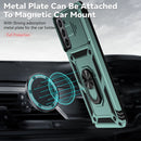 For Samsung Galaxy S21 FE 5G Sliding Camshield Holder Phone Case(Dark Green)