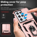 For Samsung Galaxy S21 Ultra 5G Sliding Camshield Holder Phone Case(Rose Gold)