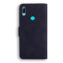 For Huawei Y6 2019 Skin Feel Pure Color Flip Leather Phone Case(Black)