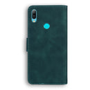 For Huawei Y6 2019 Skin Feel Pure Color Flip Leather Phone Case(Green)