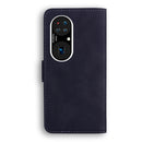 For Huawei P50 Pro Skin Feel Pure Color Flip Leather Phone Case(Black)