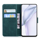 For Huawei P50 Pro Skin Feel Pure Color Flip Leather Phone Case(Green)