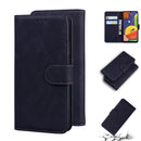 For Samsung Galaxy A50 / A30s / A50s Skin Feel Pure Color Flip Leather Phone Case(Black)