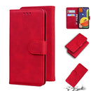 For Samsung Galaxy A50 / A30s / A50s Skin Feel Pure Color Flip Leather Phone Case(Red)