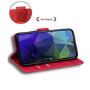 For Samsung Galaxy A50 / A30s / A50s Skin Feel Pure Color Flip Leather Phone Case(Red)