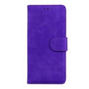 For Samsung Galaxy A51 4G Skin Feel Pure Color Flip Leather Phone Case(Purple)