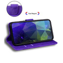 For Samsung Galaxy A51 4G Skin Feel Pure Color Flip Leather Phone Case(Purple)