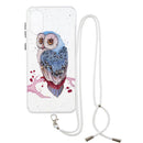 For Samsung Galaxy A03 Core Starry Sky Epoxy TPU Phone Case with Neck Lanyard(Owl)