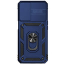 For OPPO A16 Sliding Camshield Holder Phone Case(Blue)