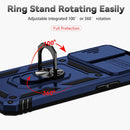 For OPPO A16 Sliding Camshield Holder Phone Case(Blue)