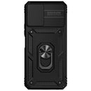 For vivo Y21 Sliding Camshield Holder Phone Case(Black)