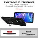 For vivo Y21 Sliding Camshield Holder Phone Case(Black)