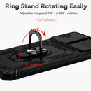 For vivo Y21 Sliding Camshield Holder Phone Case(Black)