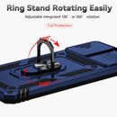 For vivo Y21 Sliding Camshield Holder Phone Case(Blue)