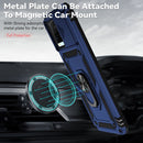 For vivo Y21 Sliding Camshield Holder Phone Case(Blue)