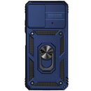 For Xiaomi Poco X4 Pro 5G Sliding Camshield Holder Phone Case(Blue)