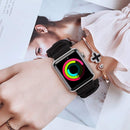 Single Loop Elasticity Watch Band For Apple Watch Series 8&7 41mm / SE 2&6&SE&5&4 40mm / 3&2&1 38mm(Black)