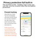 Findmy Tag Square Smart Bluetooth Anti- lost Alarm Locator Tracker(Black)