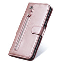 For OPPO Realme GT2 Pro Fashion Calf Texture Zipper Horizontal Flip Leather Case(Rose Gold)