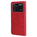 For Xiaomi Poco M4 Pro 4G Fashion Calf Texture Zipper Horizontal Flip Leather Case(Red)