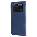 For Xiaomi Poco M4 Pro 4G Fashion Calf Texture Zipper Horizontal Flip Leather Case(Blue)